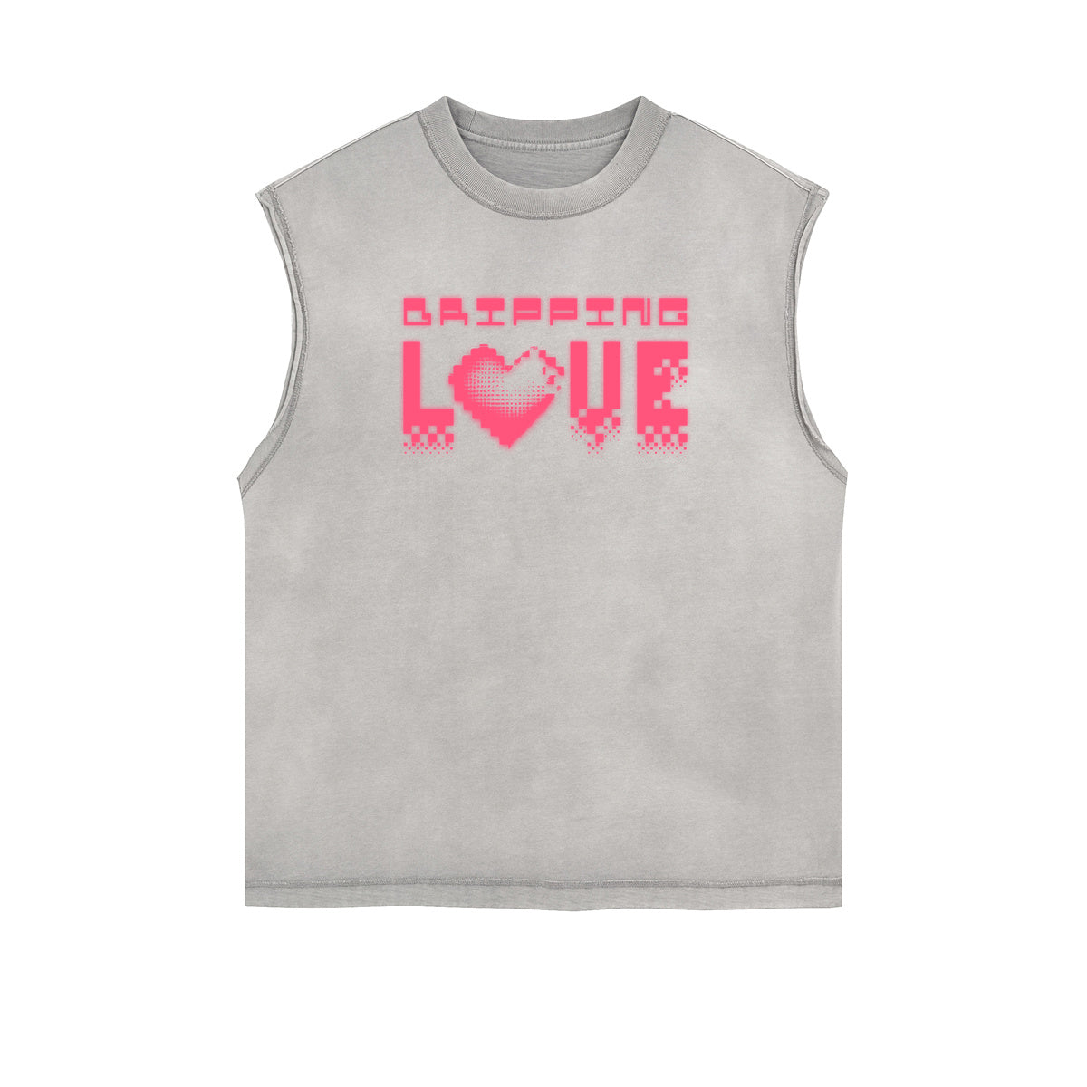 Camiseta sin mangas con estampado de arte abstracto desgastado