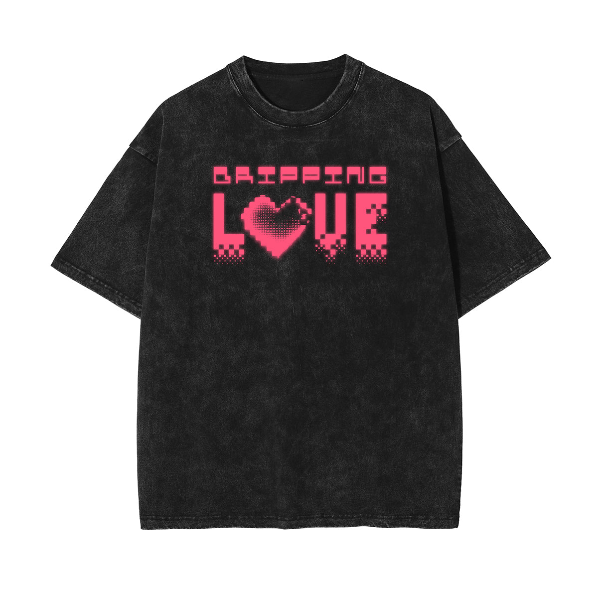 Camiseta de algodón con gráfico de arte abstracto lavado