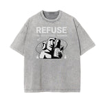 Stone Wash Abstract Art Pattern T Shirt