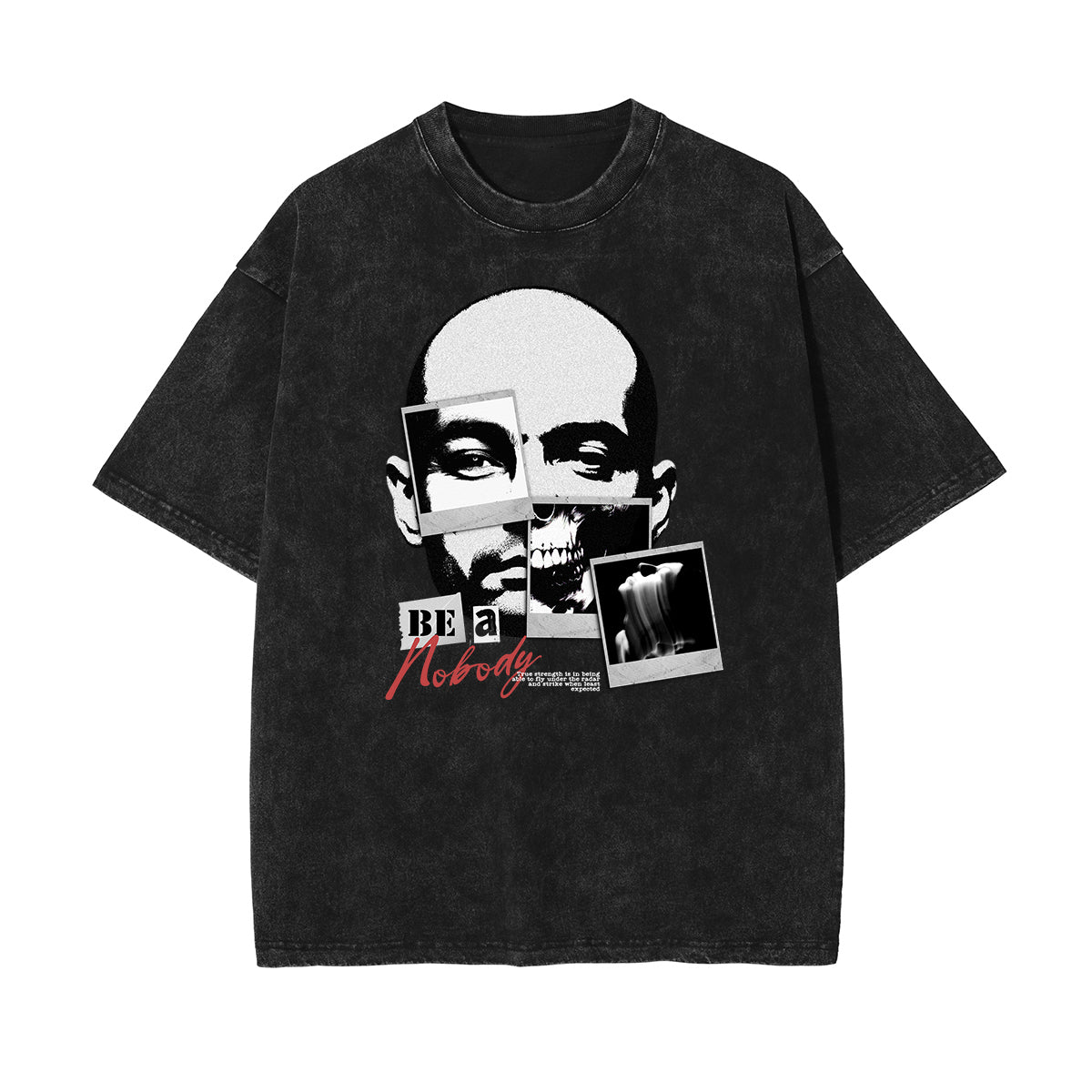 Camiseta de algodón con gráfico de arte abstracto lavado