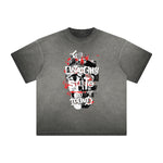 Vintage Frayed Abstract Art Pattern Tee