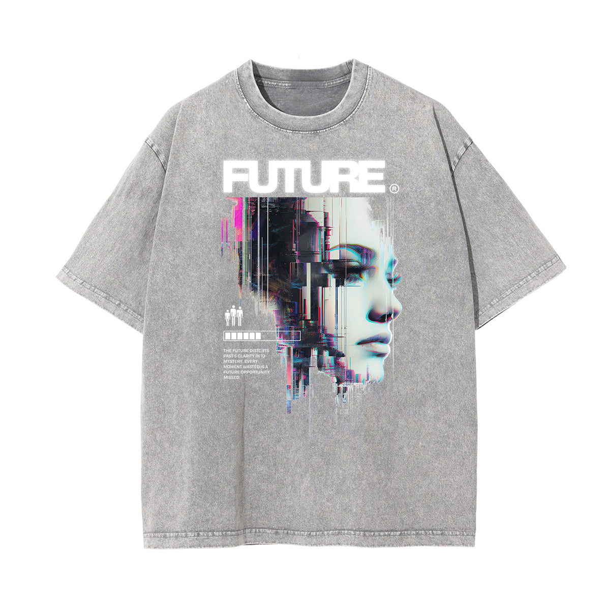 Stone Wash Abstract Art Pattern T Shirt