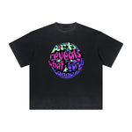 Thick Faded Abstract Art Graphic T Shirt