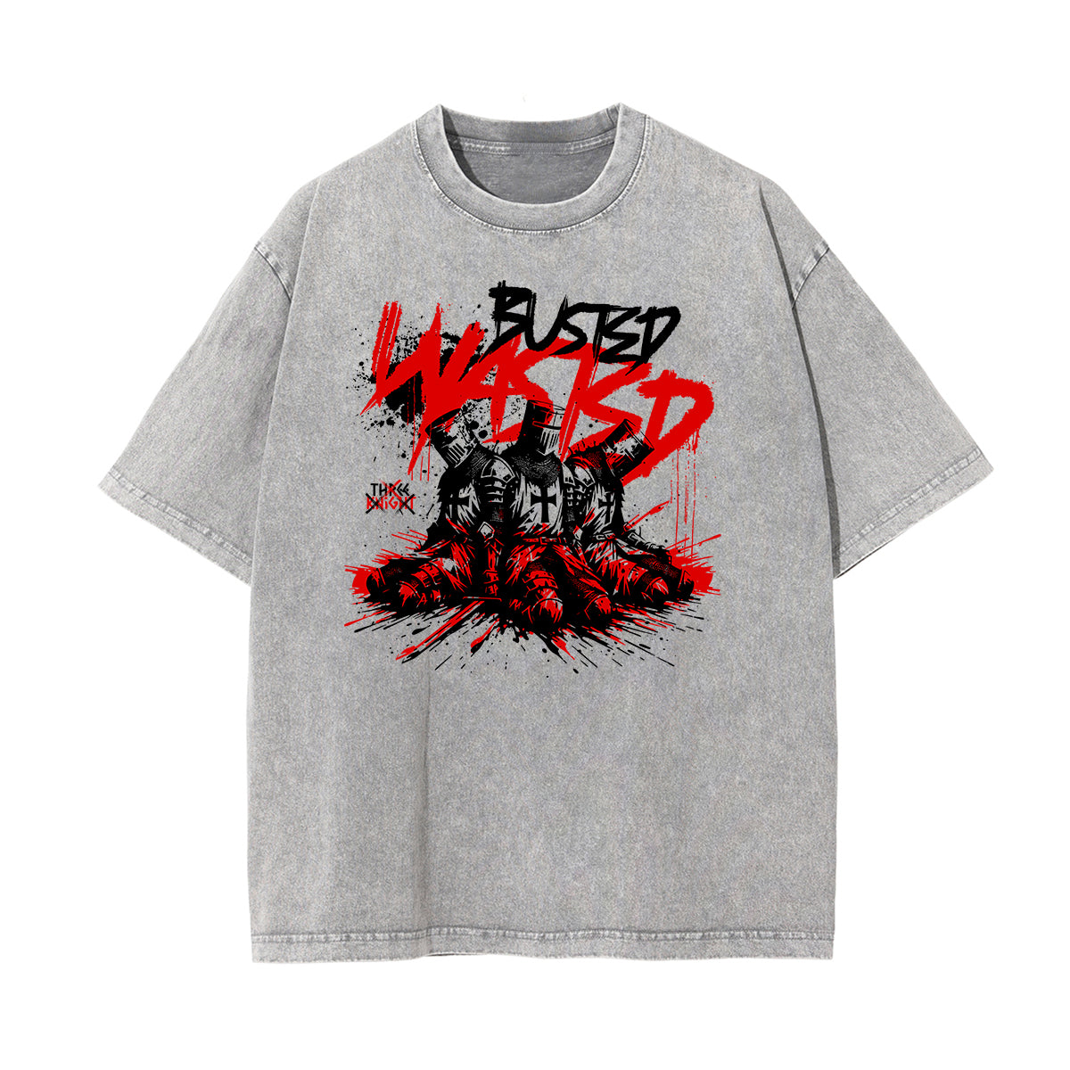 Stone Wash Abstract Art Pattern T Shirt