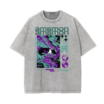 Stone Wash Abstract Art Pattern T Shirt