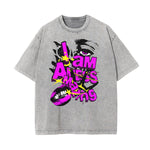 Stone Wash Abstract Art Pattern T Shirt