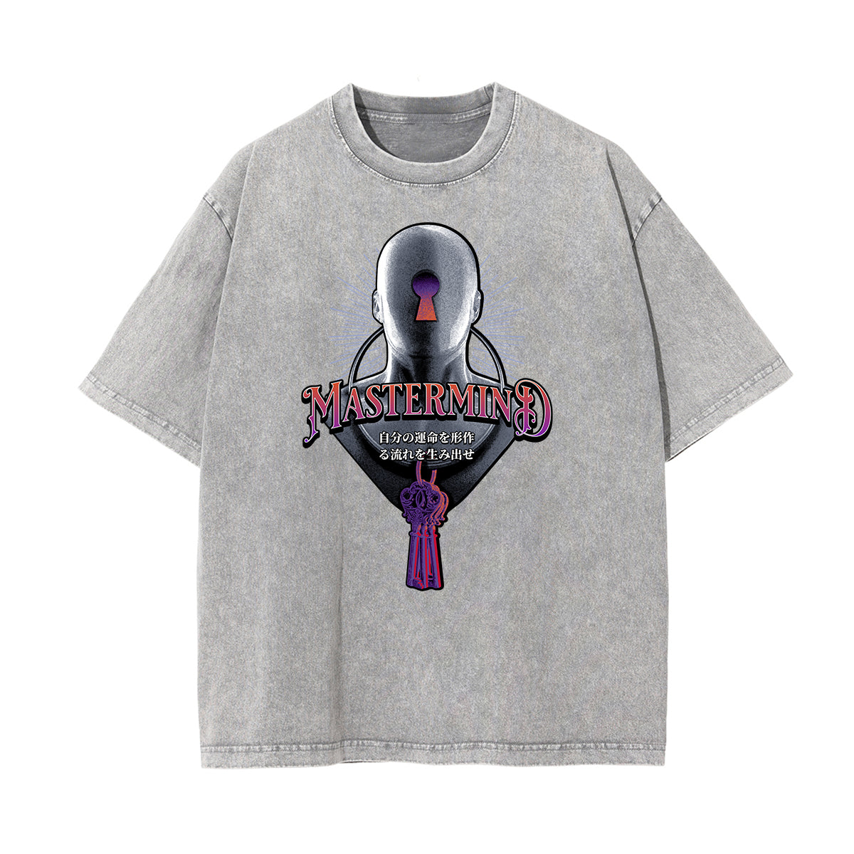 Stone Wash Abstract Art Pattern T Shirt