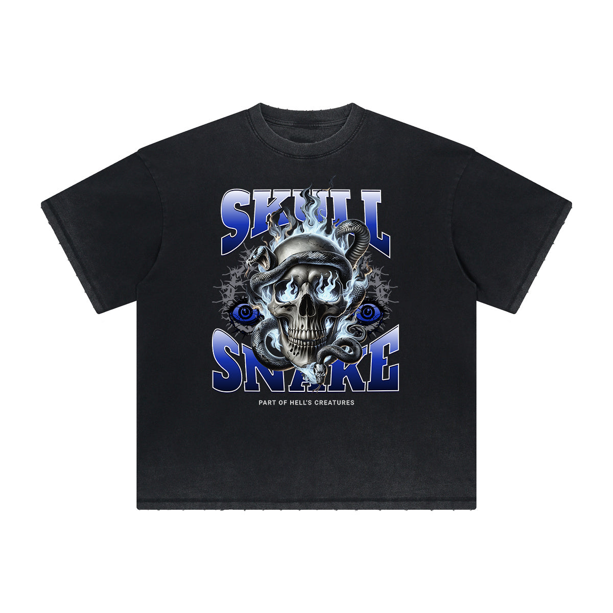 Vintage Frayed Snake Pattern Tee