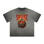 Thick Faded Snake Graphic T Shirt