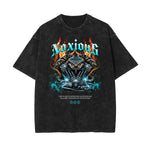 Camiseta de algodón con gráfico de serpiente lavada