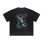 Vintage Frayed Snake Pattern Tee