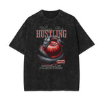 Camiseta de algodón con gráfico de serpiente lavada