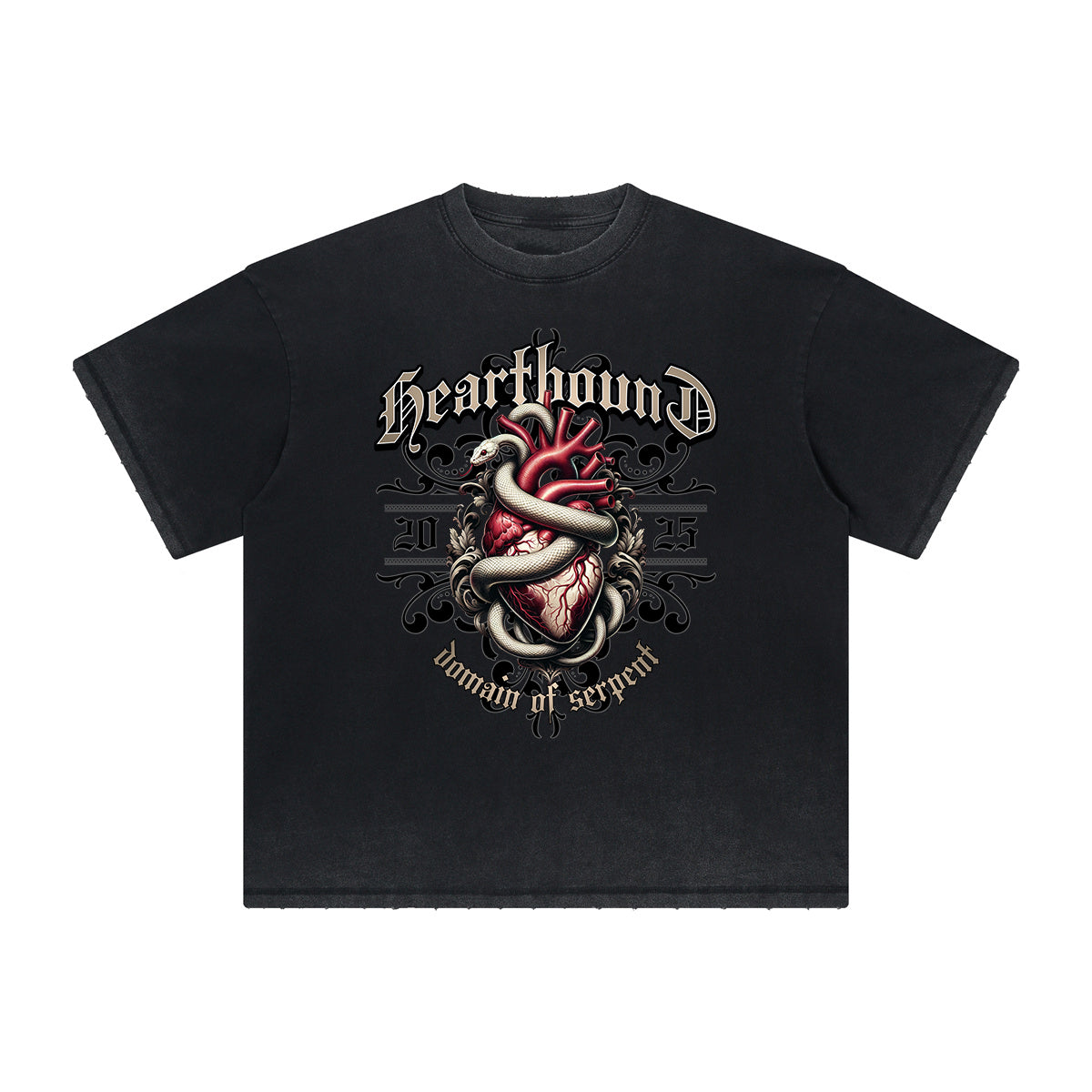 Vintage Frayed Snake Pattern Tee