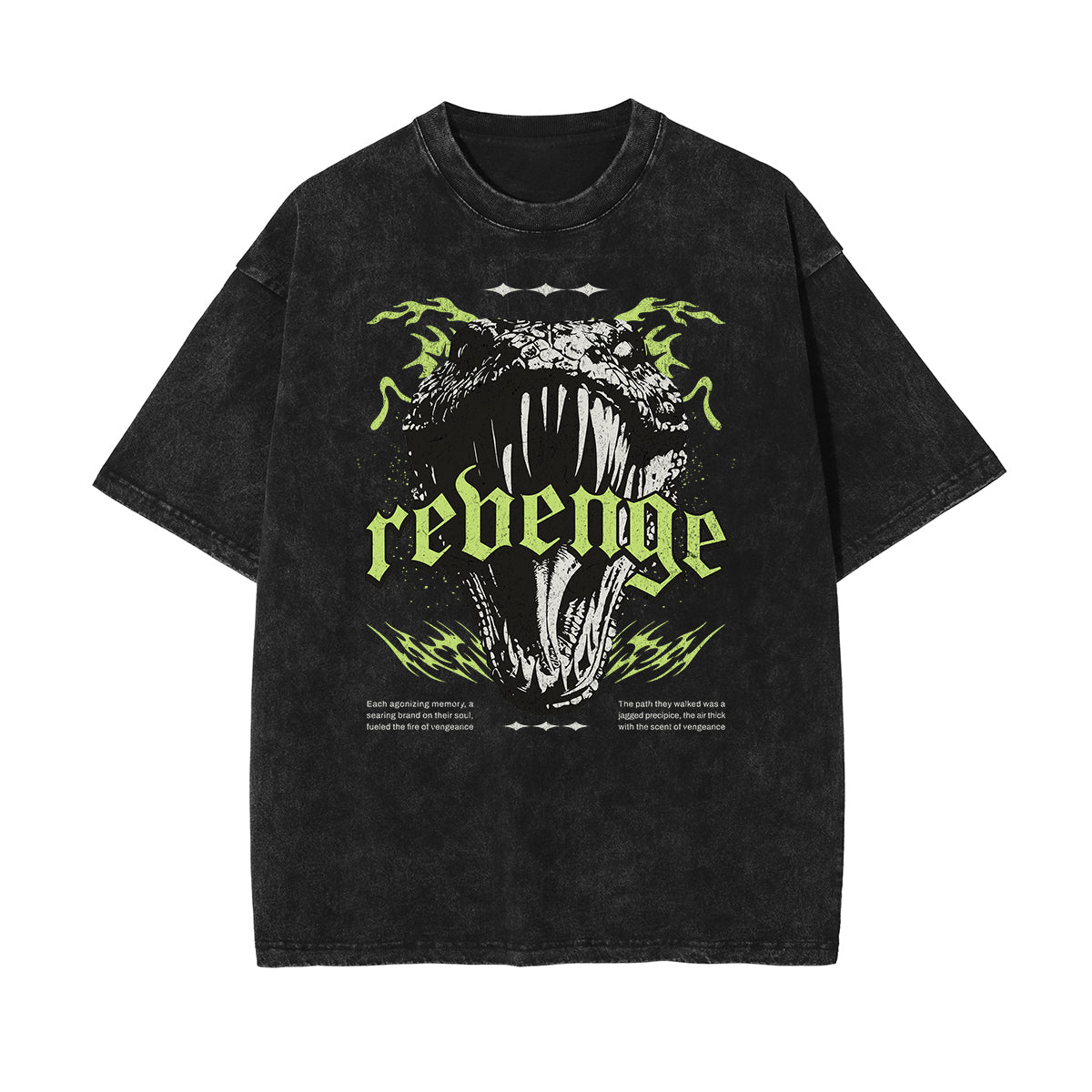 Camiseta de algodón con gráfico de serpiente lavada