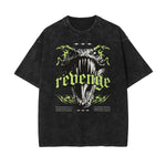 Camiseta de algodón con gráfico de serpiente lavada