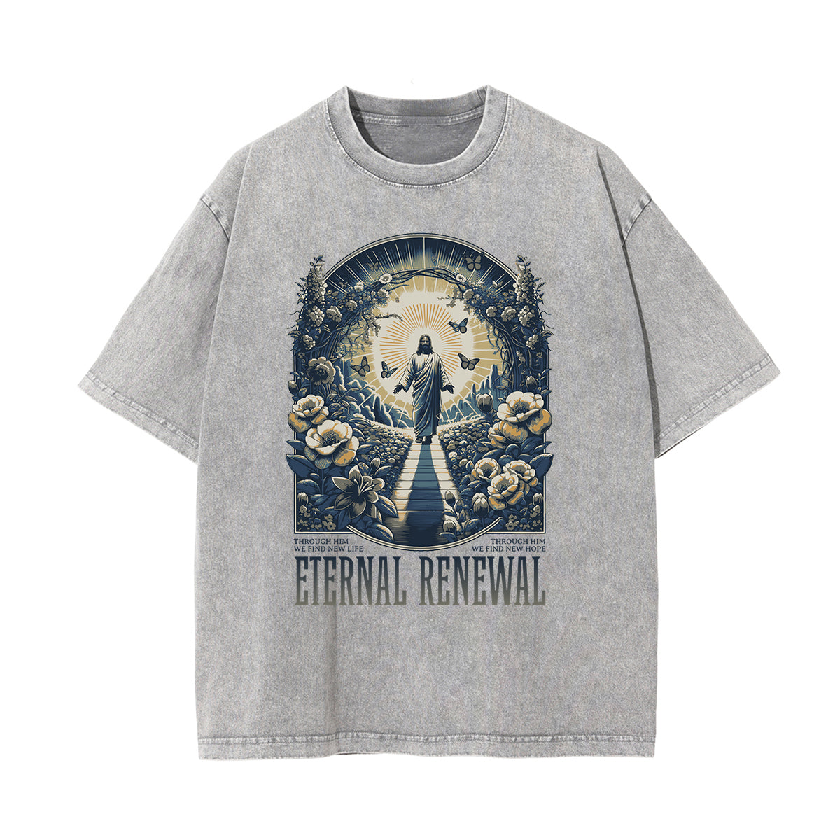 Washed Jesus Graphic Cotton Tee