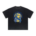 Thick Faded Jesus Graphic T Shirt