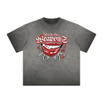 Thick Faded Red Lips Graphic T Shirt