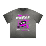 Thick Faded Red Lips Graphic T Shirt