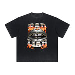 Vintage Frayed Red Lips Pattern Tee