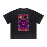 Thick Faded Cat Graphic T Shirt