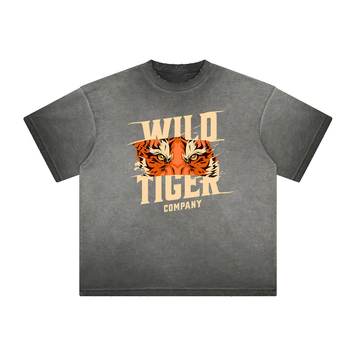 Vintage Frayed Tiger Pattern Tee