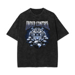 Stone Wash Tiger Pattern T Shirt