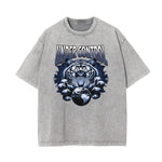 Camiseta de algodón con gráfico de tigre lavado