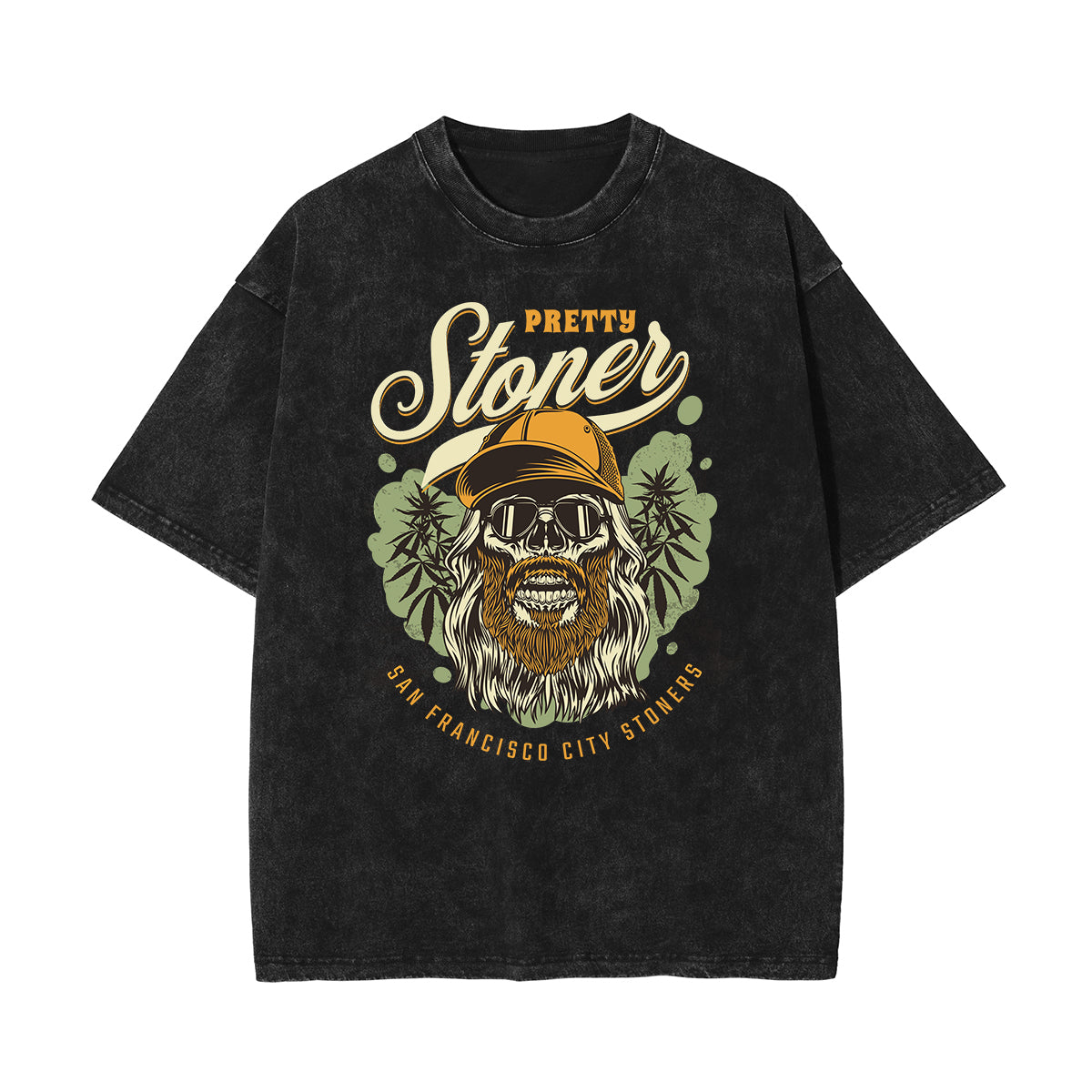 Stone Wash Holiday Pattern T Shirt