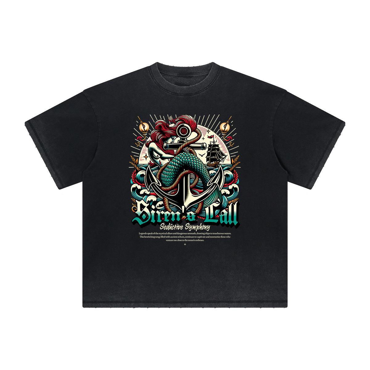 Thick Faded Holiday Graphic T Shirt