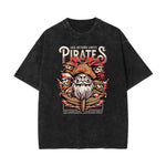 Stone Wash Holiday Pattern T Shirt