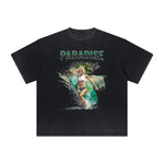 Thick Faded Holiday Graphic T Shirt