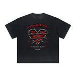 Thick Faded Gothic Graphic T Shirt