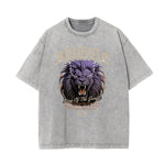 Stone Wash Gothic Pattern T Shirt