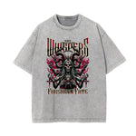 Stone Wash Gothic Pattern T Shirt