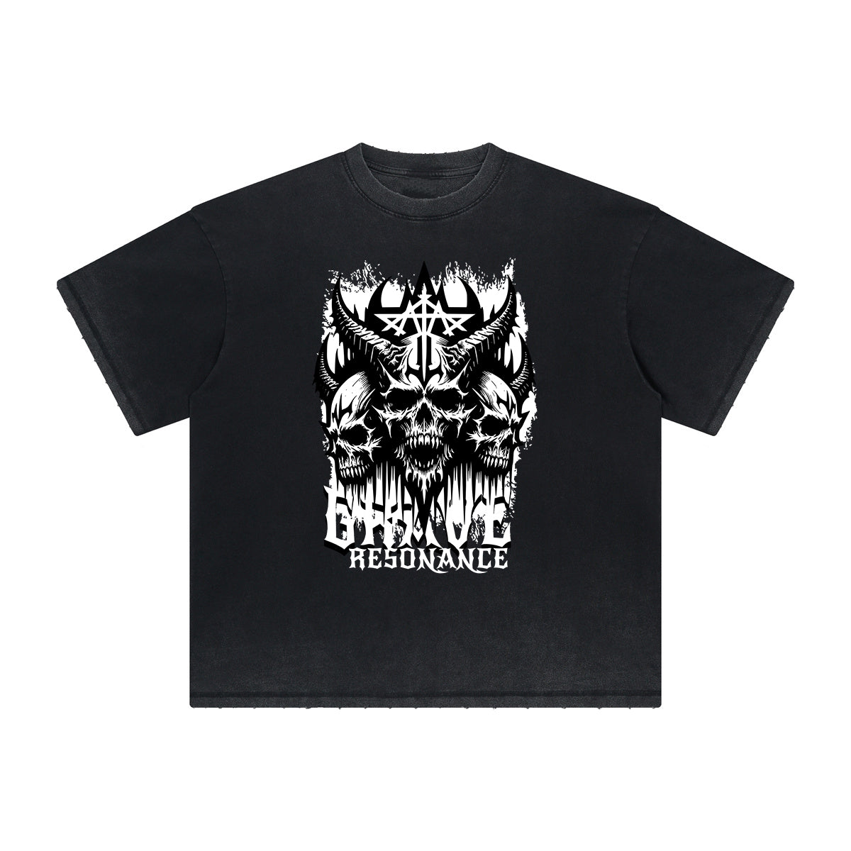 Thick Faded Gothic Graphic T Shirt