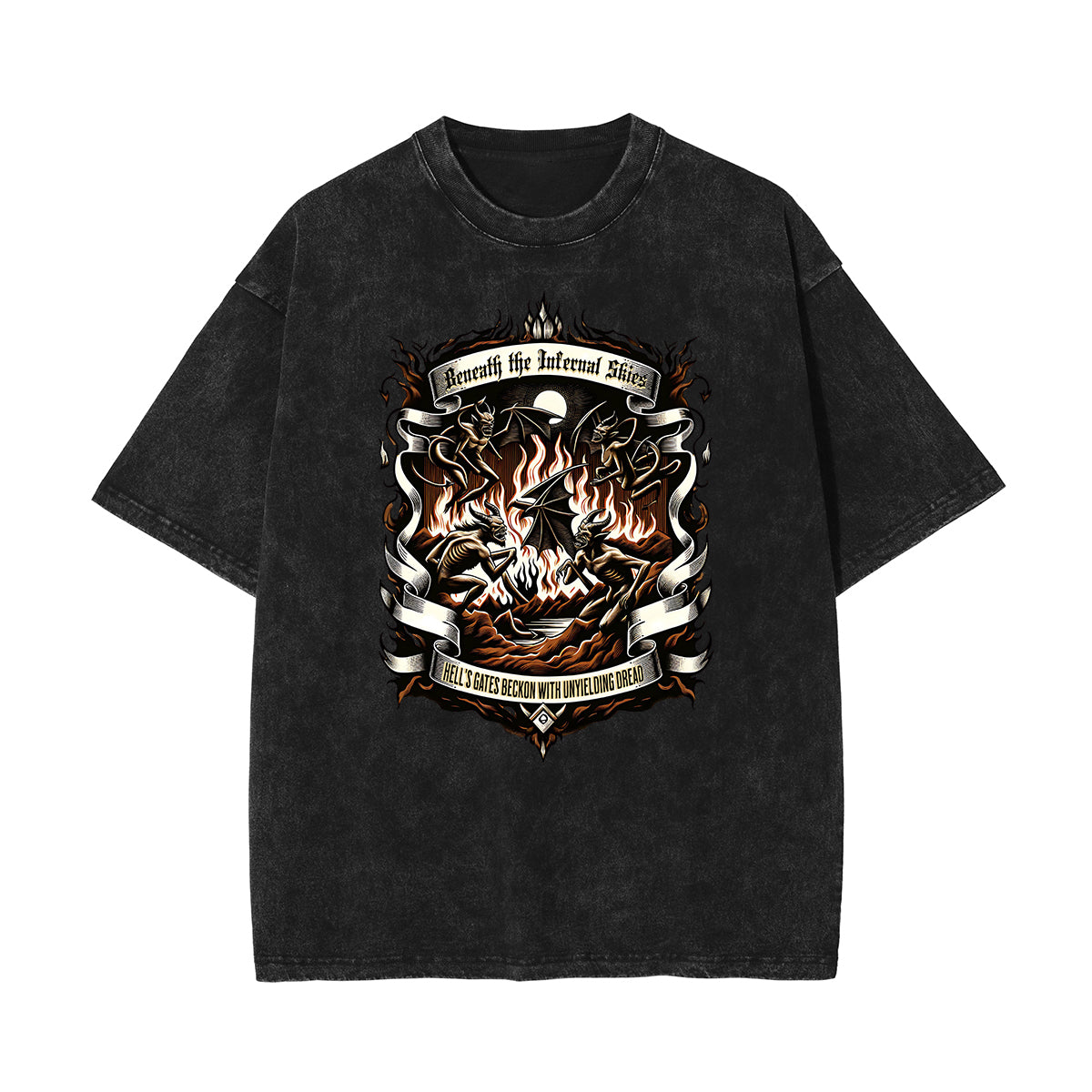 Washed Gothic Graphic Cotton Tee