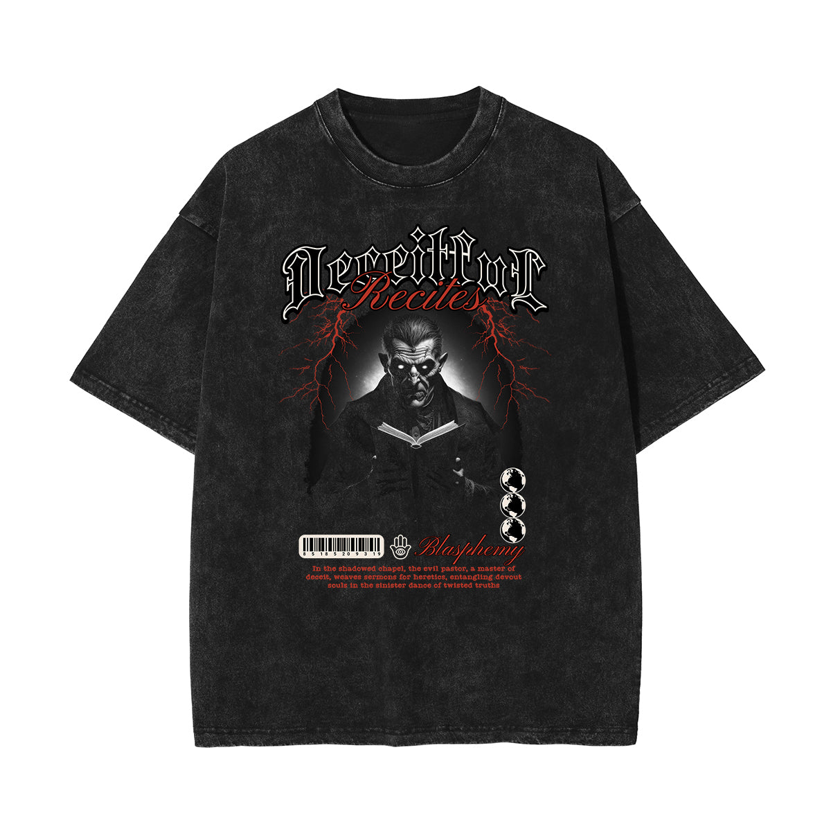 Washed Gothic Graphic Cotton Tee