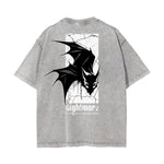 Stone Wash Gothic Pattern T Shirt