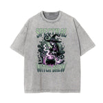 Stone Wash Gothic Pattern T Shirt