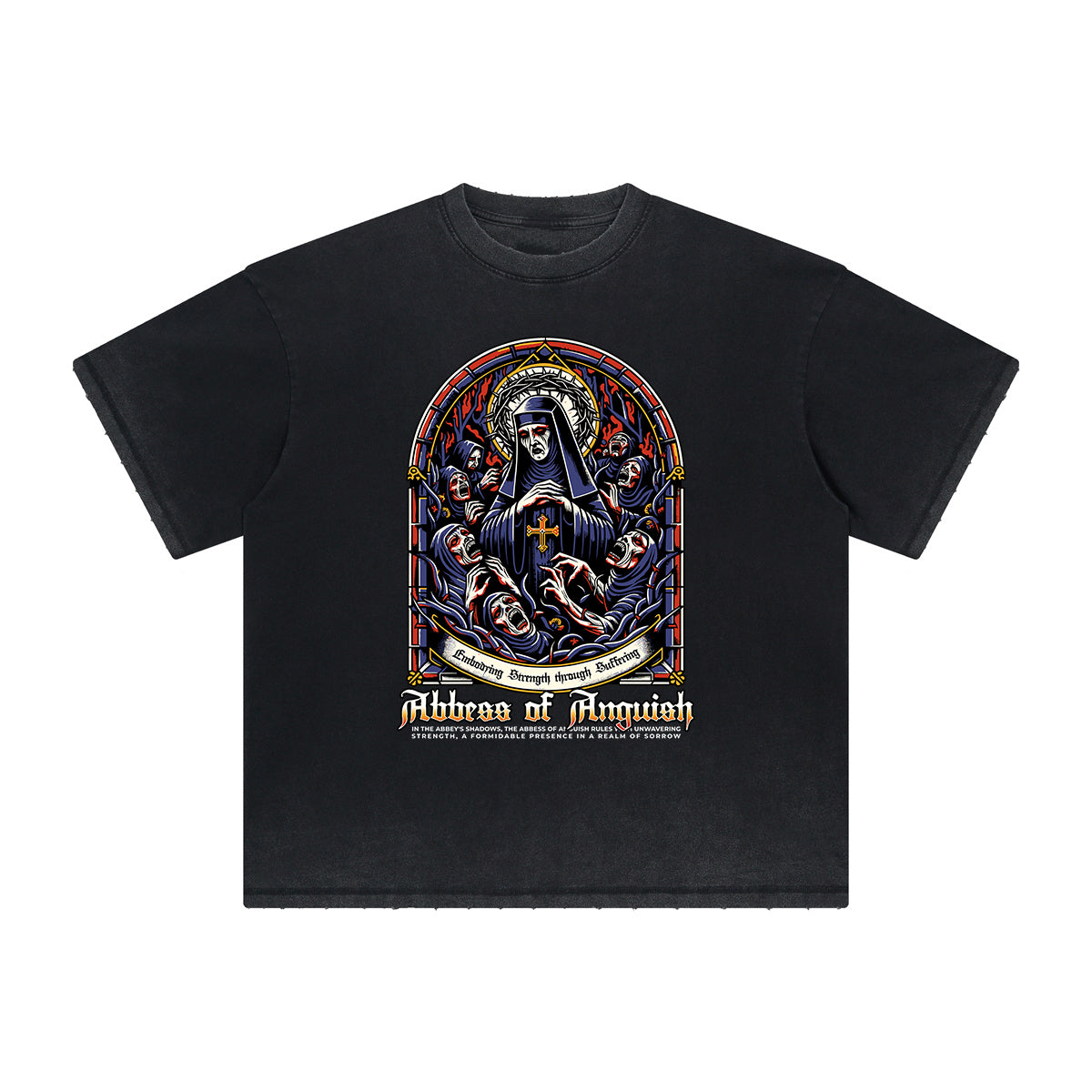 Thick Faded Gothic Graphic T Shirt