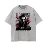 Stone Wash Gothic Pattern T Shirt