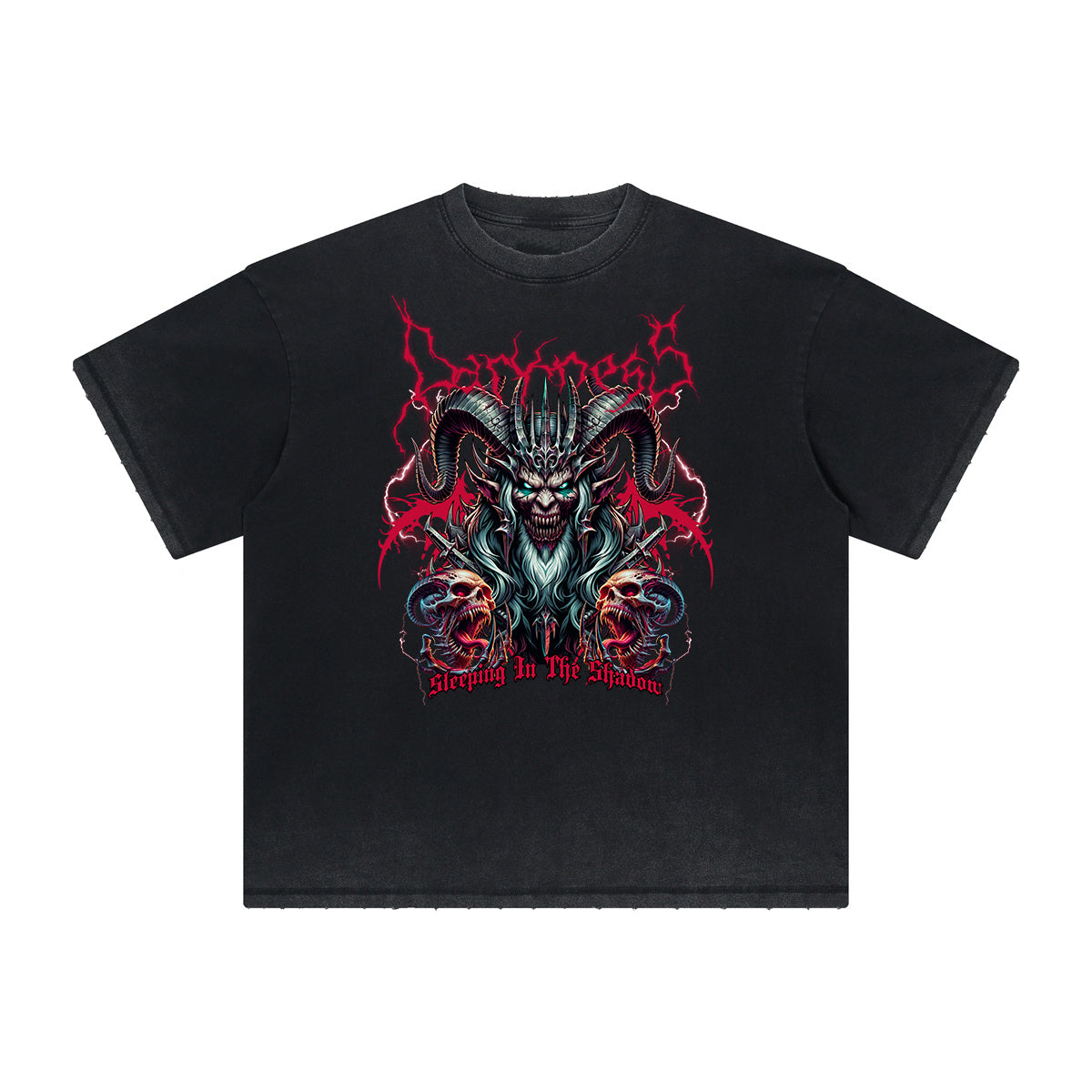 Thick Faded Gothic Graphic T Shirt