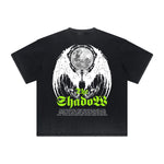 Thick Faded Winged Monster Graphic T Shirt