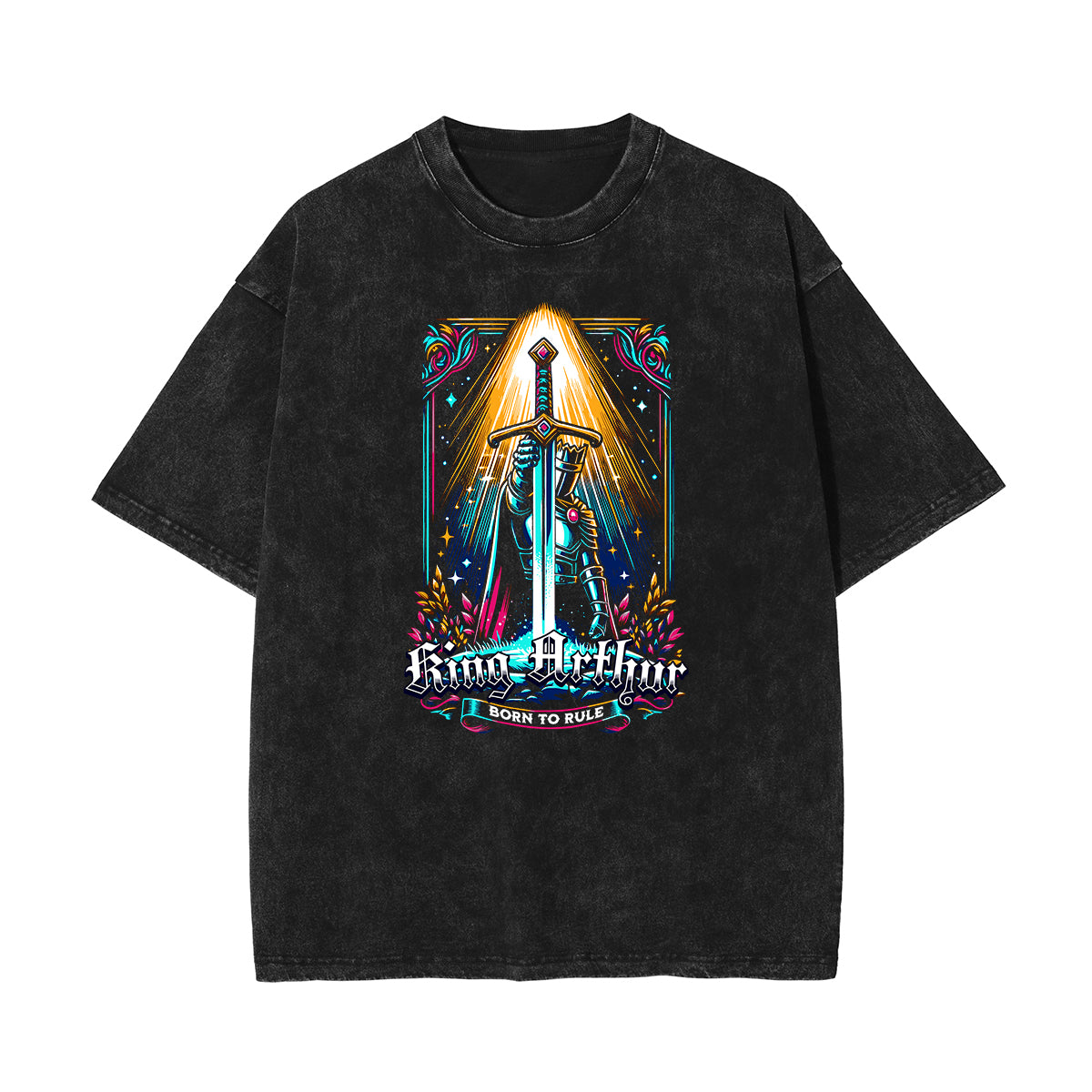 Stone-Washed King Graphic Tee