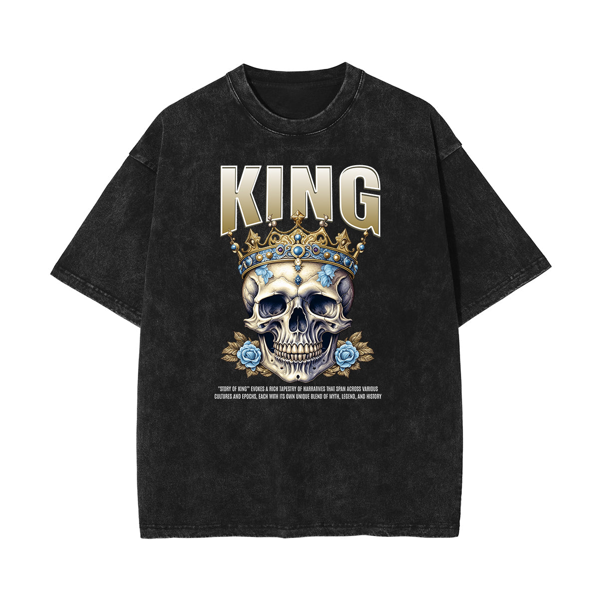 Stone-Washed King Graphic Tee