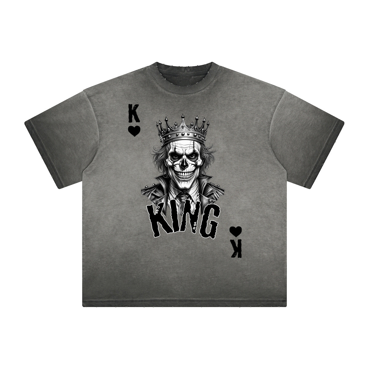 Camiseta gráfica King lavada de peso pesado