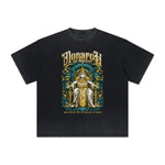 Vintage-Washed Frayed King Graphic Tee