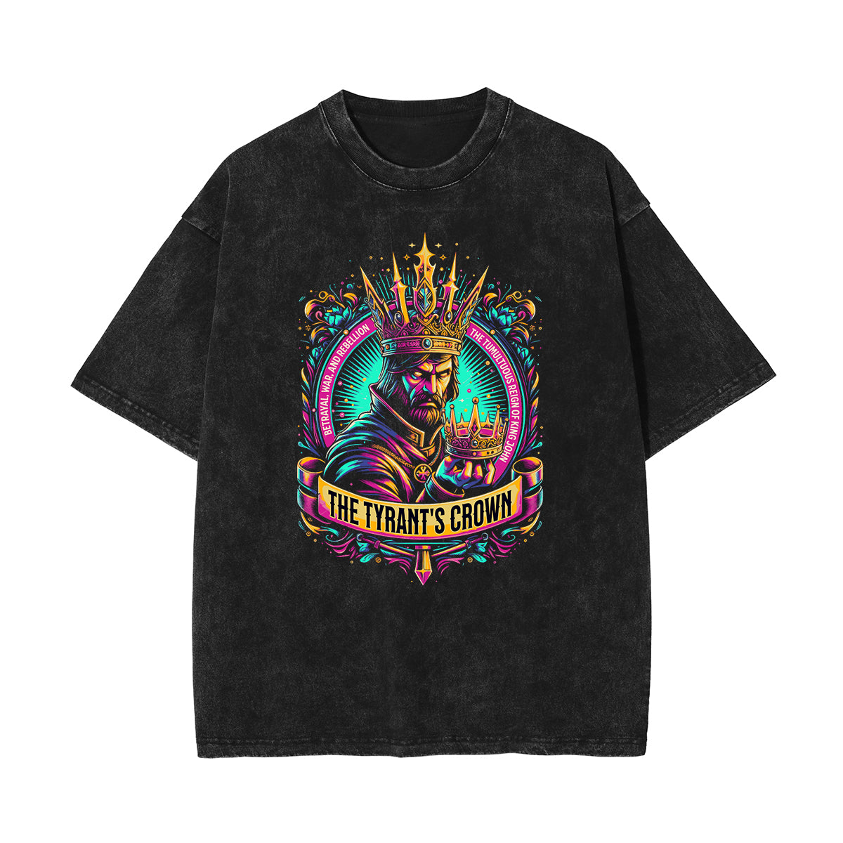 Stone-Washed King Graphic Tee