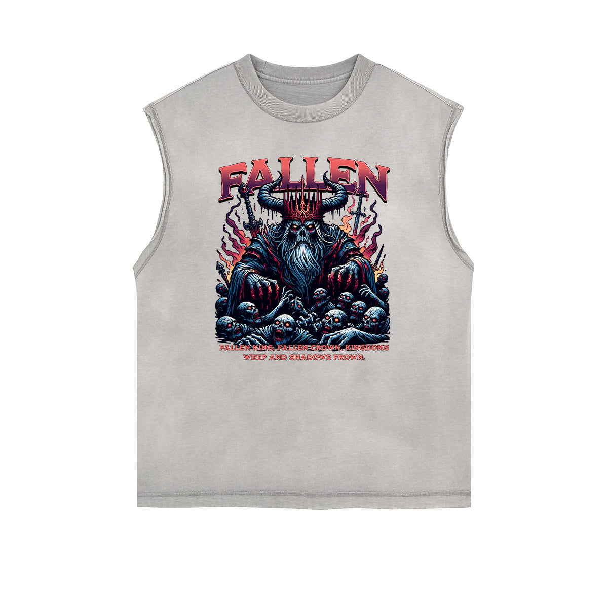 Frayed Edge King Graphic Tank Top